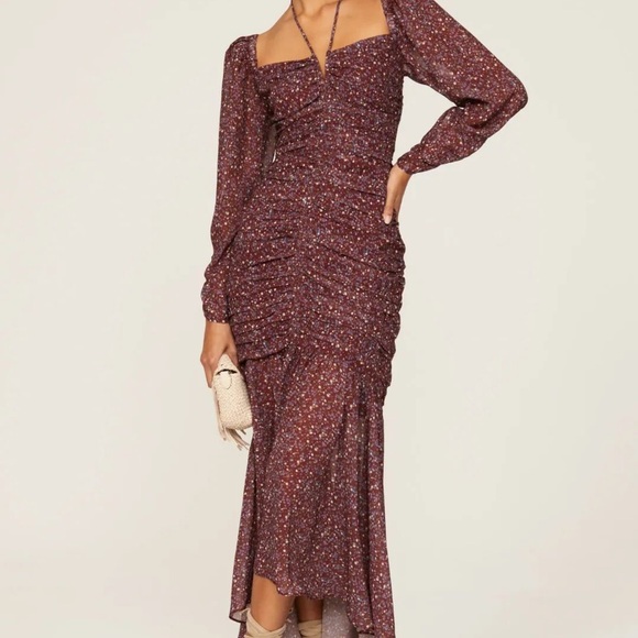 Astr Dresses & Skirts - Astr Long Sleeve Purple Floral Dress